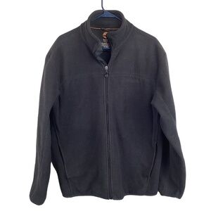 Timberlands Black Fleece Jacket Men’s Size Large Front Zip‎